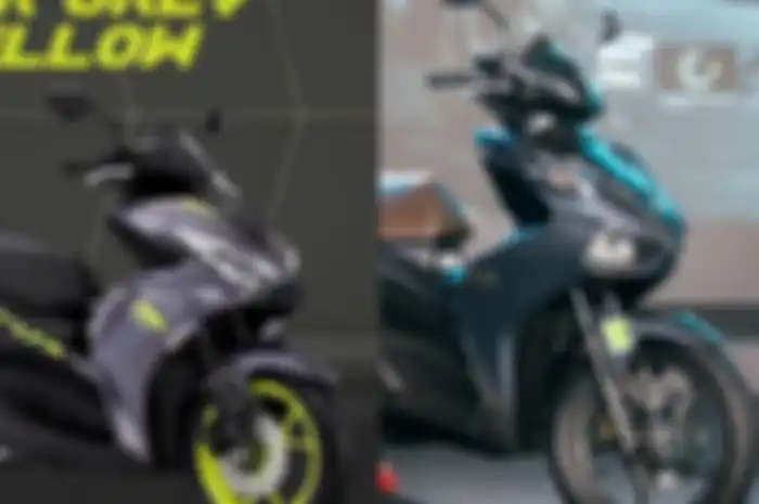 Yamaha All New Aerox 155 (kiri) , Honda Air Blade (kanan)