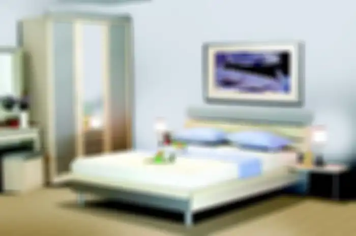 Ilustrasi tempat tidur.