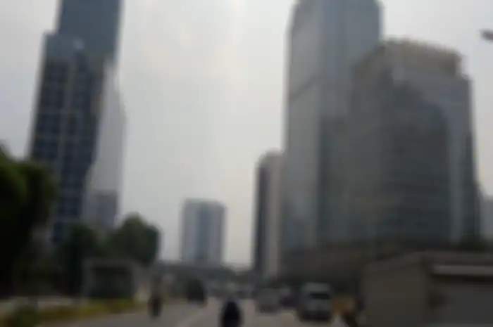 Ilustrasi cuaca cerah berawan di Jakarta.