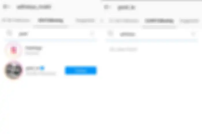 Akun Instagram Adhietya Mukti tidak ditemukan dalam daftar following Gisel