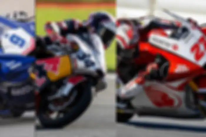 Pembalap Indonesia Galang Hendra Pratama (kiri); Mario Suryo Aji (tengah) dan Andi Farid Izdihar (kanan) bikin sejarah baru di pentas balap motor internasional tahun 2020. Apa saja sih?