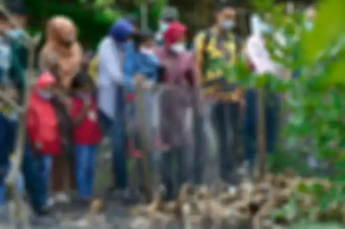 Wali Kota Risma saat memberikan makan bebek di bagian belakang Tahura, Jumat (11/12/2020). 