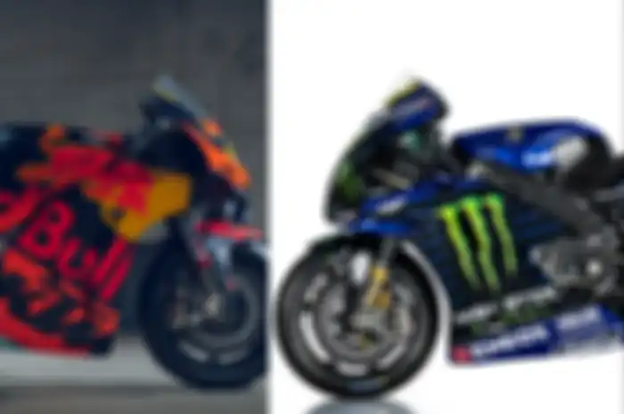 Minuman Red Bull boleh paling royal sponsori pembalap MotoGP musim ini (kiri), tapi minuman Monster Energy paling banyak menang di musim ini (kanan)