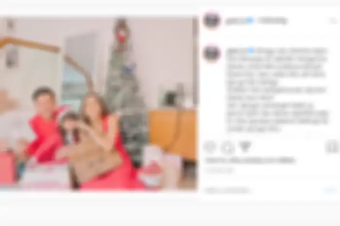 unggahan gisella saat rayakan natal bersama gading dan gempi
