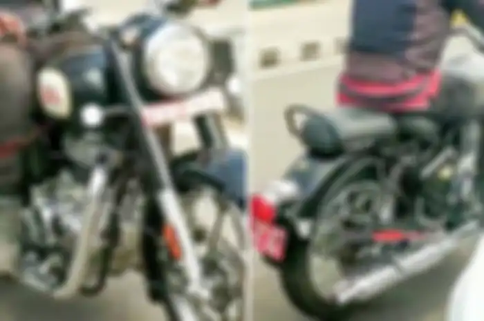 Bocor motor baru Royal Enfield Classic 350 2021 dites di jalan.