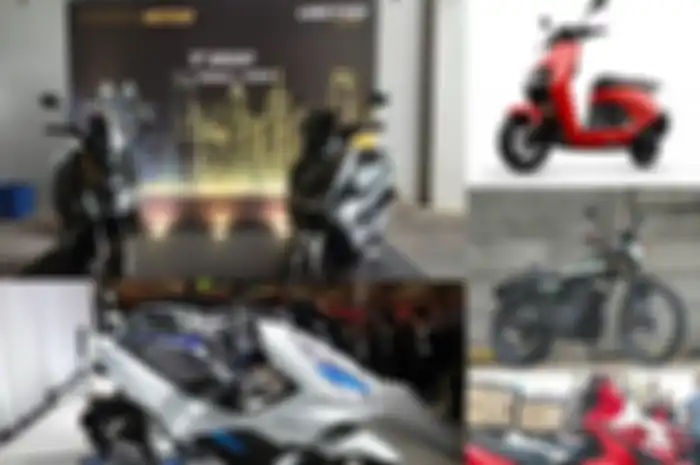 Kolase motor listrik di Indonesia.