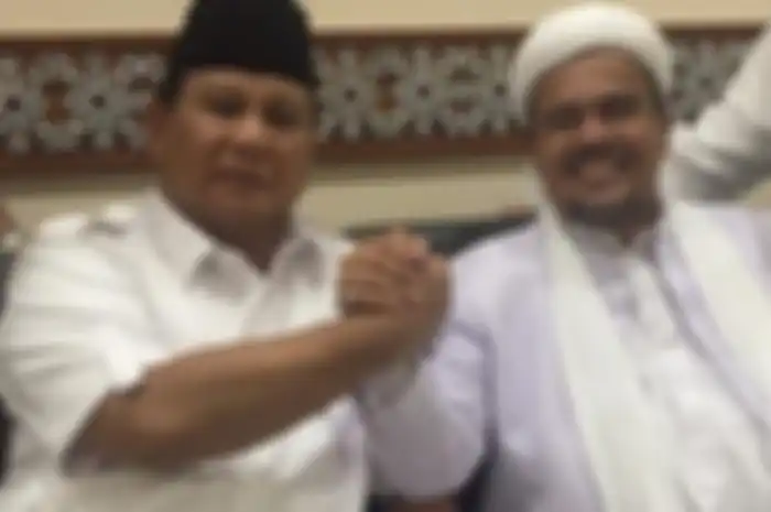 Ketua Umum Partai Gerindra Prabowo Subianto dan Habib Rizieq Shihab.