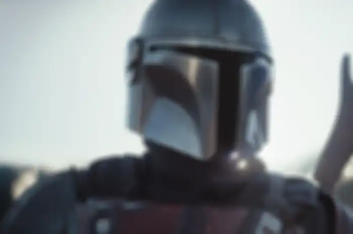 Ilustrasi karkter Star Wars, yakni Mandalorian