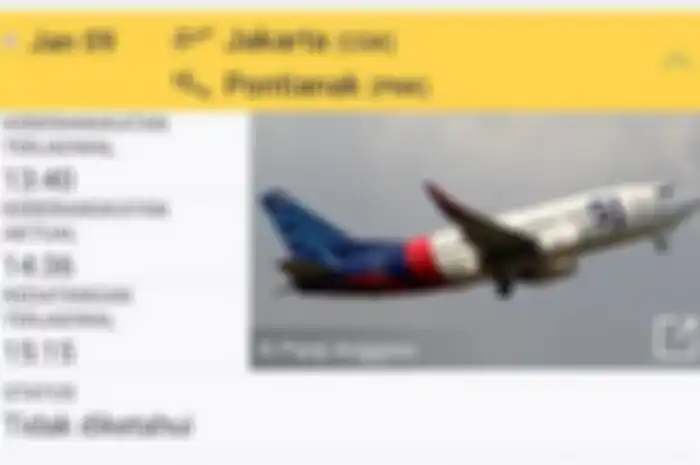 Pesawat Sriwijaya Air hilang kontak, kecepatannya nyaris dua kali motor MotoGP.