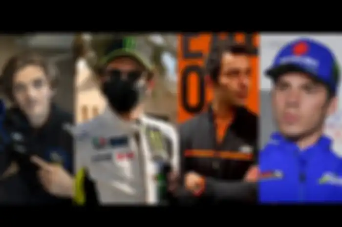 Raksasa MotoGP 2021, Valentino Rossi (kedua dari kiri) termasuk salah satunya. Raksasa MotoGP 2021 berdasarkan postur atau tinggi badan 