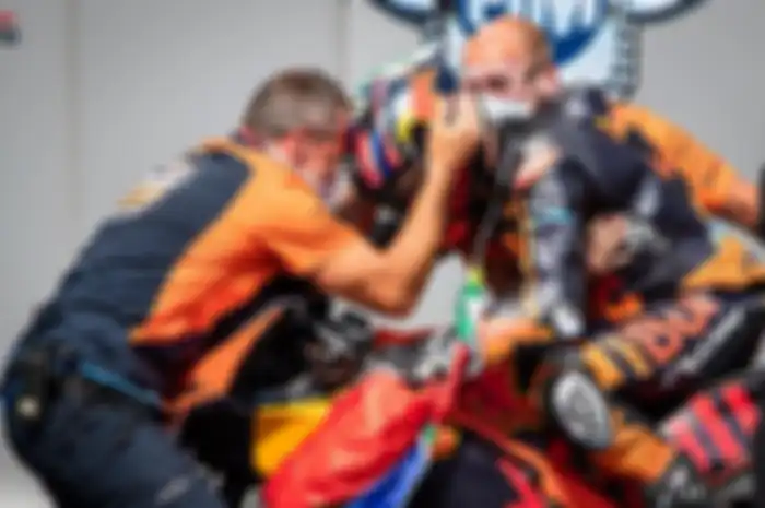 Brad Binder saat memenangkan MotoGP Ceko 2020