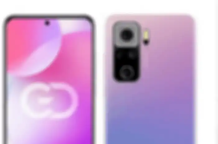 Tampilan render Redmi K40 Series yang memiliki desain kamera seperti berlian dalam modul kamera persegi panjang.