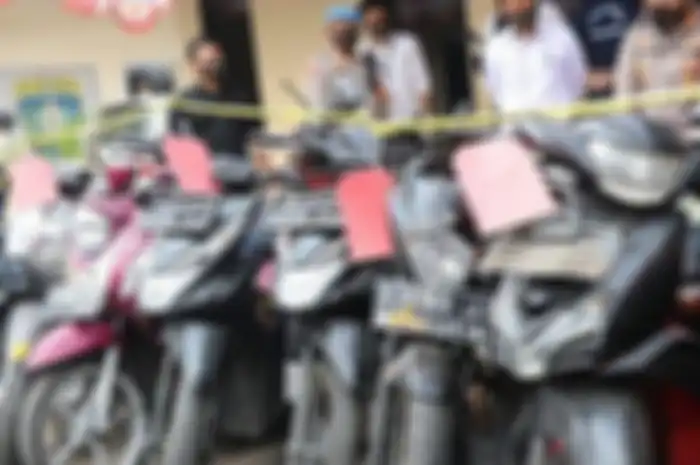 Ada belasan motor tarikan leasing berhasil diamankan polisi, harganya kelewat murah.