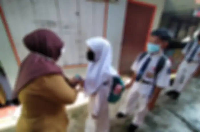 Saat simulasi pembelajaran tatap muka di SMPN 10 Banjarmasin