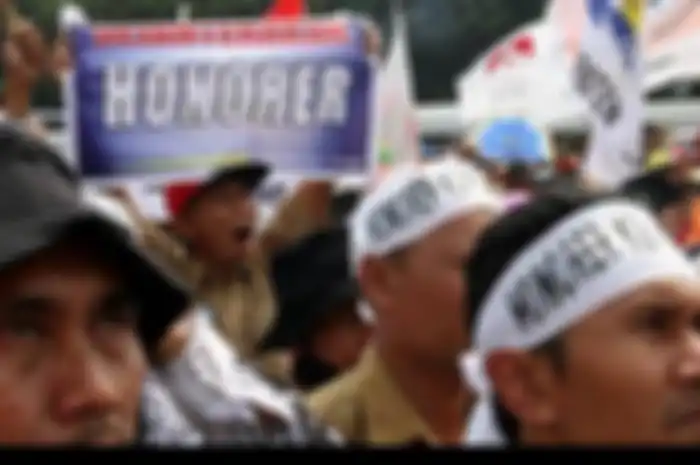 Ilustrasi tenaga honorer: Demo tenaga honorer 