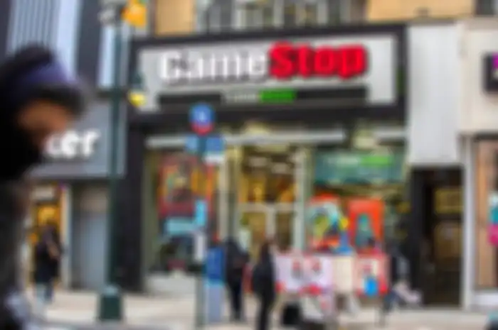 Halaman salah satu toko GameStop