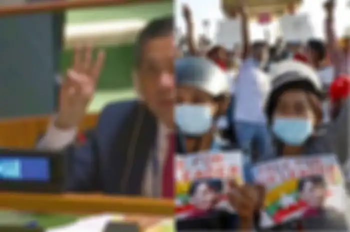 Simbol tiga jari yang digunakan dalam protes kudeta Myanmar rupanya memiliki arti istimewa