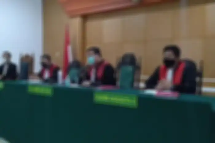 Suasana sidang laka lantas di Pengadilan Negeri Indramayau 3 Pebruari 2021 