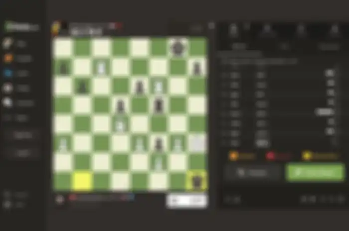 Ilustrasi pertandingan Chess.com antara Dewa_Kipas dan GothamChess.