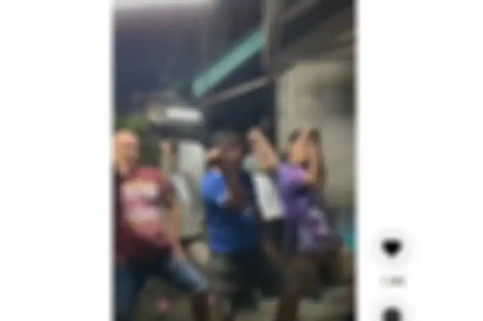 Tangkapan layar bapak-bapak yang hobi joget di TikTok Viral. 