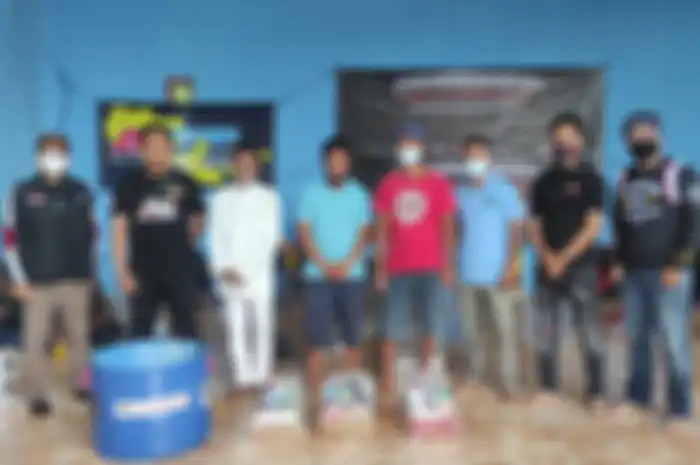 Makin Solid, Komunitas Motor di Bangka Turing Sekaligus Lakukan Bakti Sosial