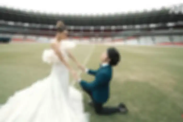Aurel Hermansyah dan Atta Halilintar saat jalani photoshoot prewedding