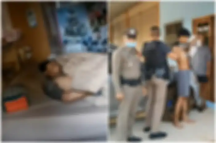 Viral perampok ketiduran di rumah polisi.