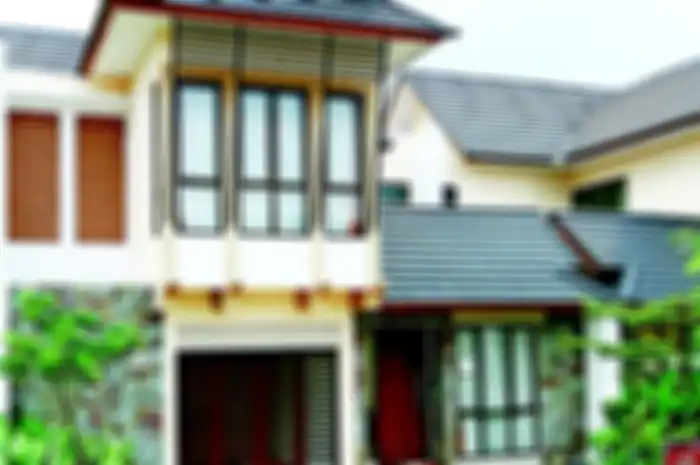 Ilustrasi talang di bangunan rumah.