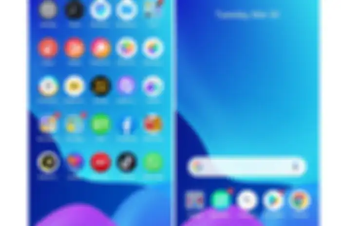 Ilustrasi Tampilan sistem operasi Android 