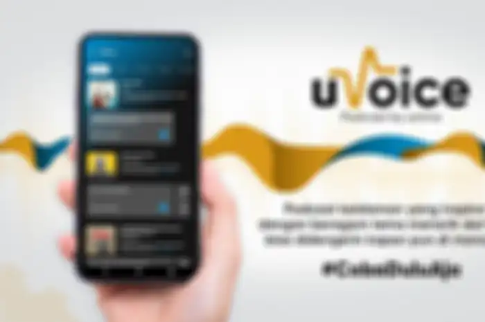Fitur uVoice di aplikasi Umma, yang berisi podcast dakwah.