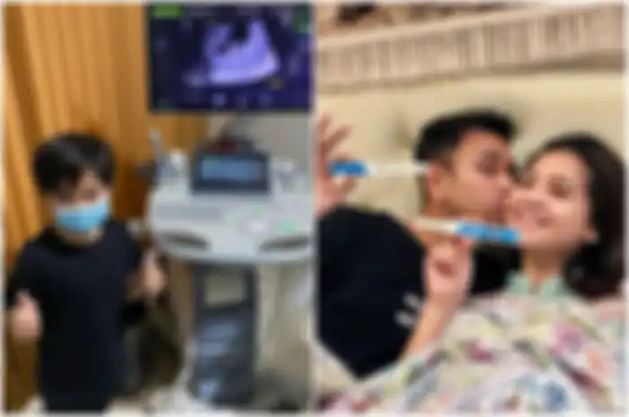 Rafathar pose bersama calon adiknya alias anak kedua Raffi Ahmad dan Nagita Slavina.