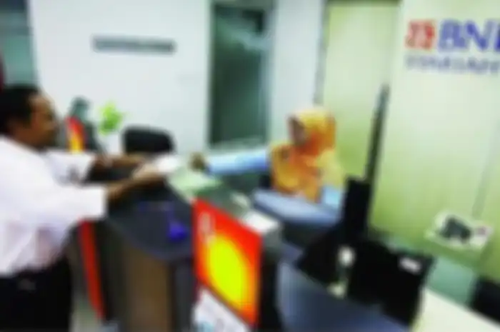 Foto ilustrasi pengambilan bantuan pemerinta di Bank BNI