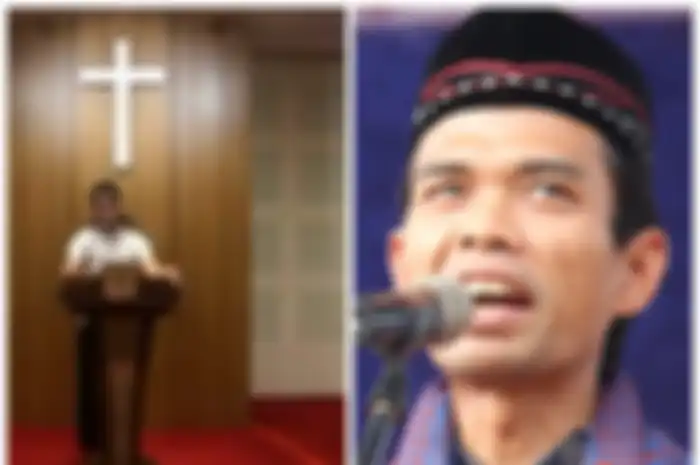 Foto Gus Miftah orasi kebangsaan di gereja, Ustaz Abdul Somad memberikan pandangannya bila seorang muslim masuk ke tempat ibadah agama lain. 