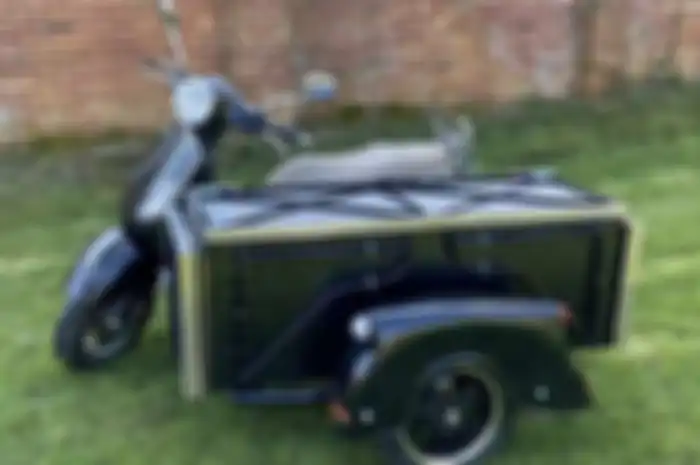 Modifikasi Vespa GTS 300, pasang sespan bisa buat jualan makanan alias street food.