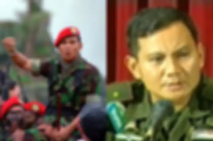 Foto gagah Prabowo Subianto, yang memimpin langsung operasi pembebasan 11 sandera OPM di hutan Mapenduma, Papua pada 9 Mei 1996.