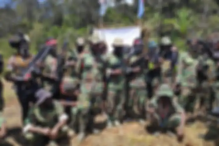 Pasukan TPNPB OPM di wilayah Ndugama Papua pada 11 September 2019. Pasukan KKB Ngalum Kupel pimpinan Lamek Taplo dituding dalang penyerangan pasukan TNI.