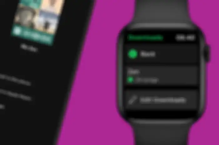 Ilustrasi fitur baru Spotify di Apple Watch
