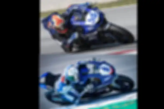 Ada beda pembalap Indonesia Galang Hendra Pratama di WorldSSP 2021, Galang Hendra di WorldSSP 2021 (atas) dan WorldSSP 2020 (bawah)