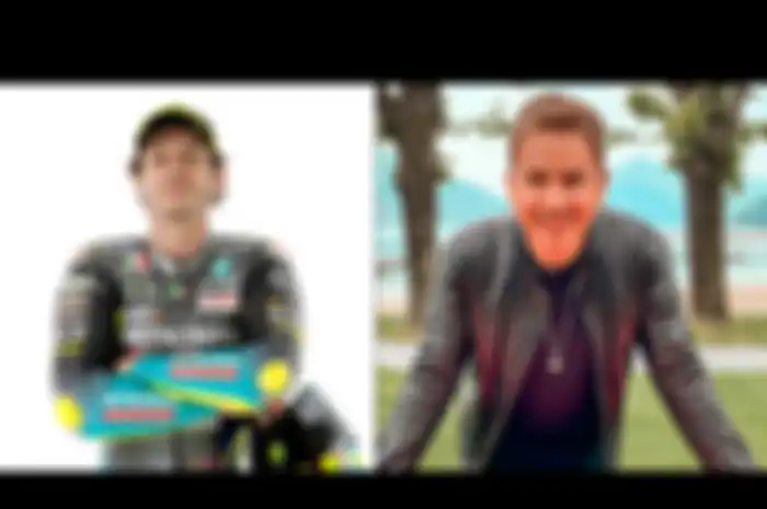 Pembalap MotoGP paling hebat di sirkuit MotoGP Mugello Italia, pembalap MotoGP Valentino Rossi (kiri) dan mantan pembalap MotoGP Jorge Lorenzo (kanan)