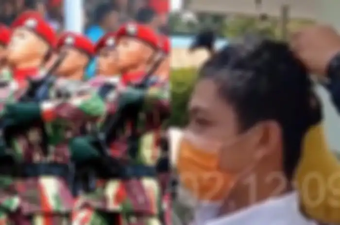Remaja ini datang mendaftar tentara dengan rambut gondrong. Begini jadinya saat bertemu anggota TNI.