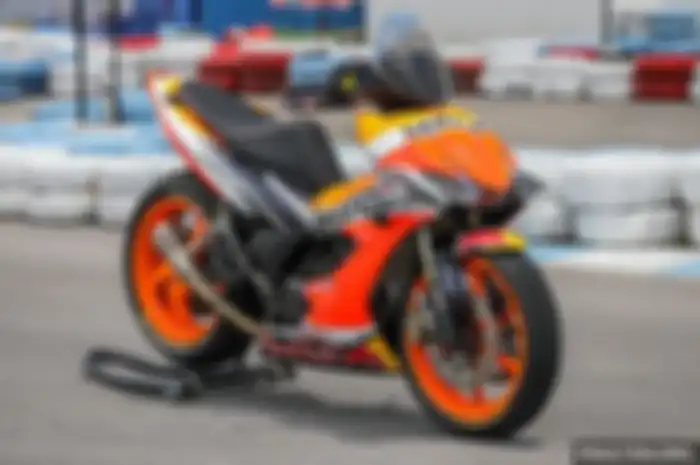 Modifikasi Honda Supra GTR 150, kaki-kaki gambot mirip motor MotoGP RC213V.
