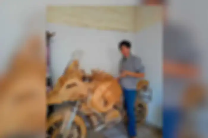 Bikin takjub, motor BMW R 1200 GS ini terbuat dari kardus bro!