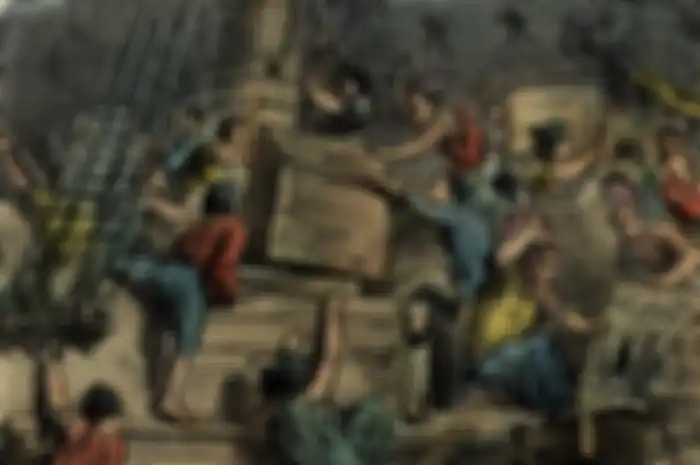 Boston Tea Party. Protes yang dipicu oleh pemungutan pajak tinggi oleh Kerajaan Inggris di negara koloni termasuk Amerika.