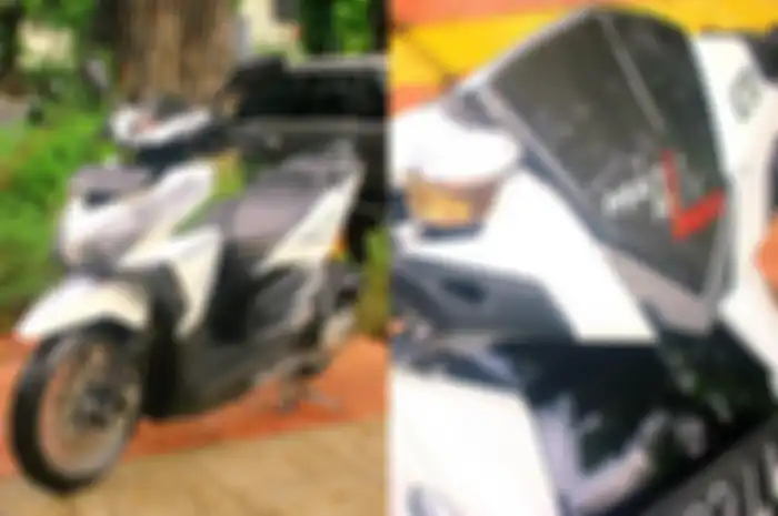 Tampilan Honda Vario 150 makin mewah dengan part karbon