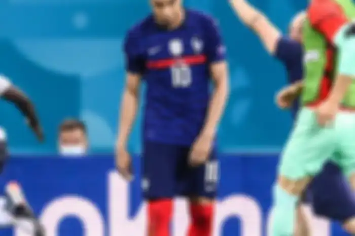 Ekspresi kekecewaan Mbappe sesaat setelah pertandingan timnas Prancis melawan Swiss di 16 besar EURO 2020