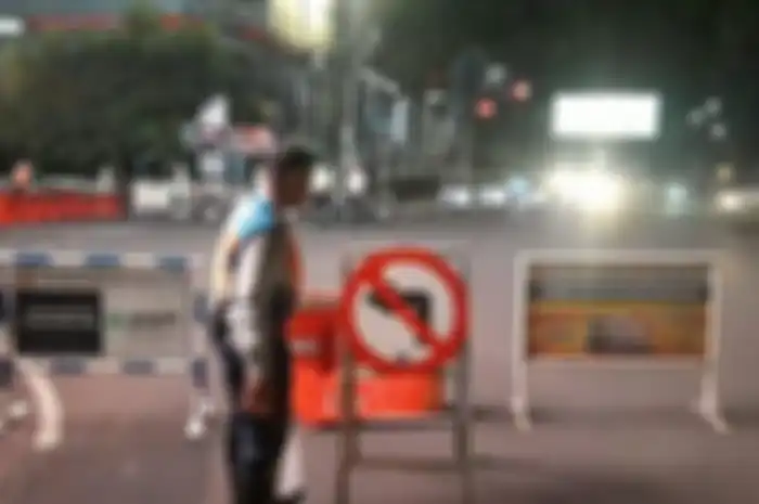 Foto ilustrasi penutupan jalan.