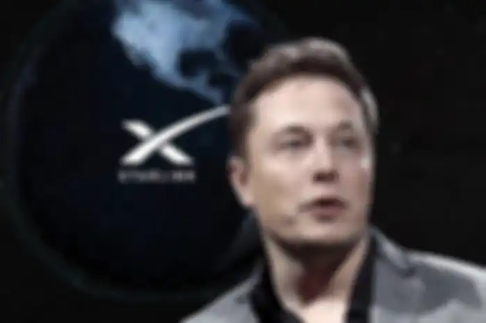 Ilustrasi Elon Musk dan Starlink