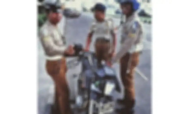 Tiga polisi lalu lintas jadul di Kota Medan, tahun 1989