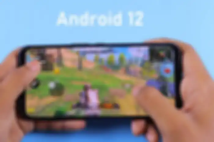 Ilustrasi gaming di Android 12