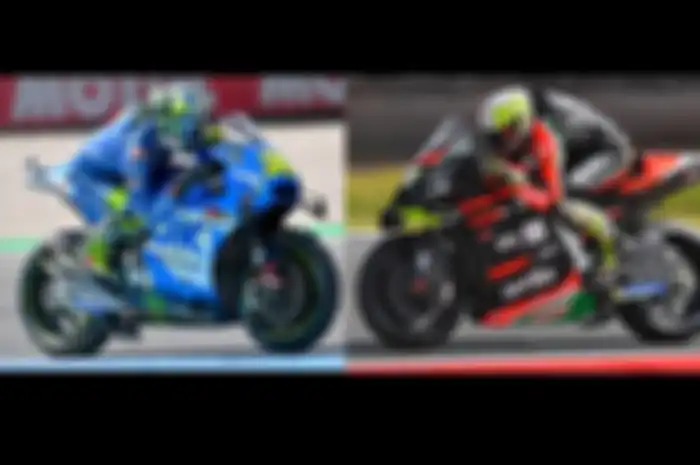 Ternyata ada 2 motor MotoGP yang belum menangan di paruh musim MotoGP 2021, Motor MotoGP Suzuki GSX-RR (kiri) dan Aprilia RS-GP (kanan0